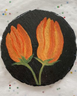 Flower Set – 4 Hand Painted Coasters